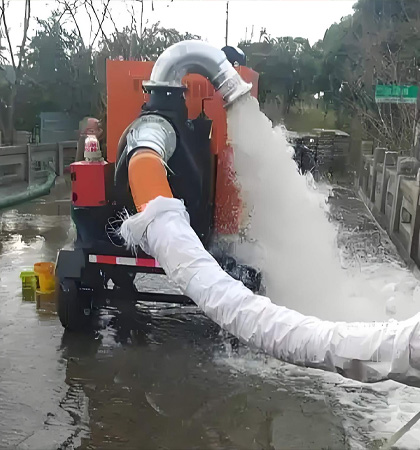 防汛泵抗击“杜苏芮”台风济南城区内涝抢险案例